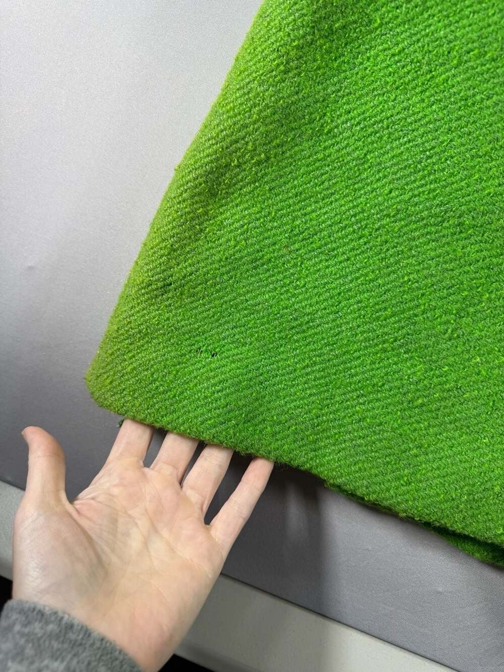 Vintage Green Wool Fur Collar Coat With Yellow Buttons - Picture 11 of 16